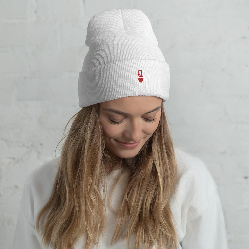 Queen White Beanie