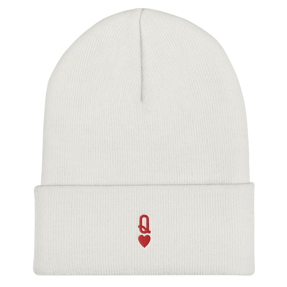 Queen White Beanie
