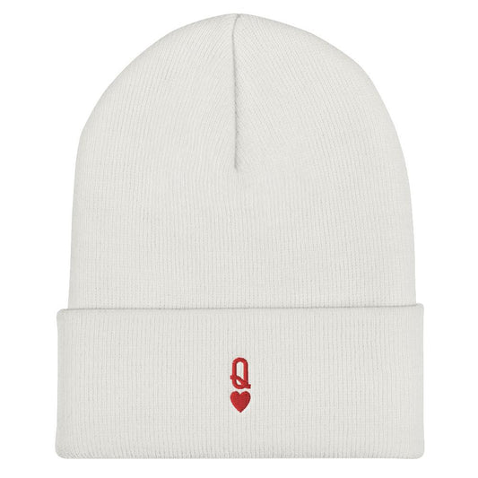 Queen White Beanie