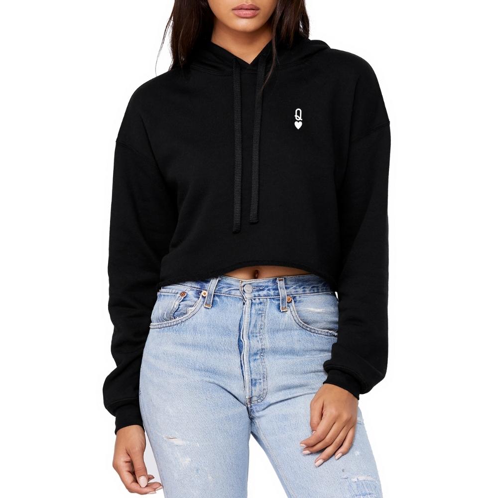 Queen Crop Hoodie