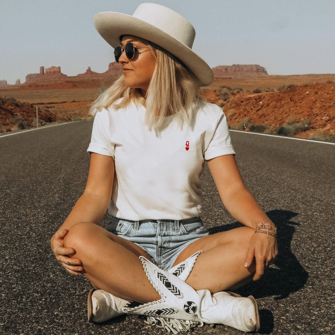 Karmavore Queen Embroidered Premium Tee S