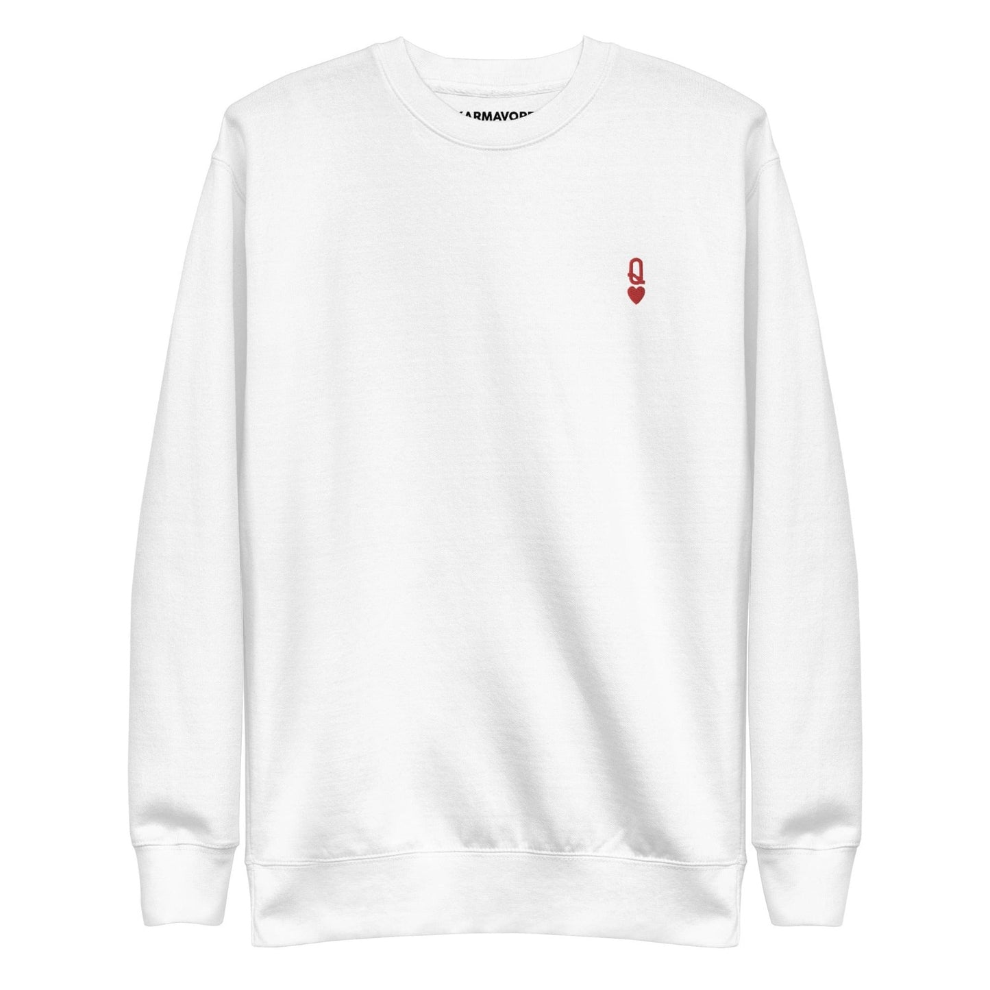 Queen Embroidered White Sweatshirt