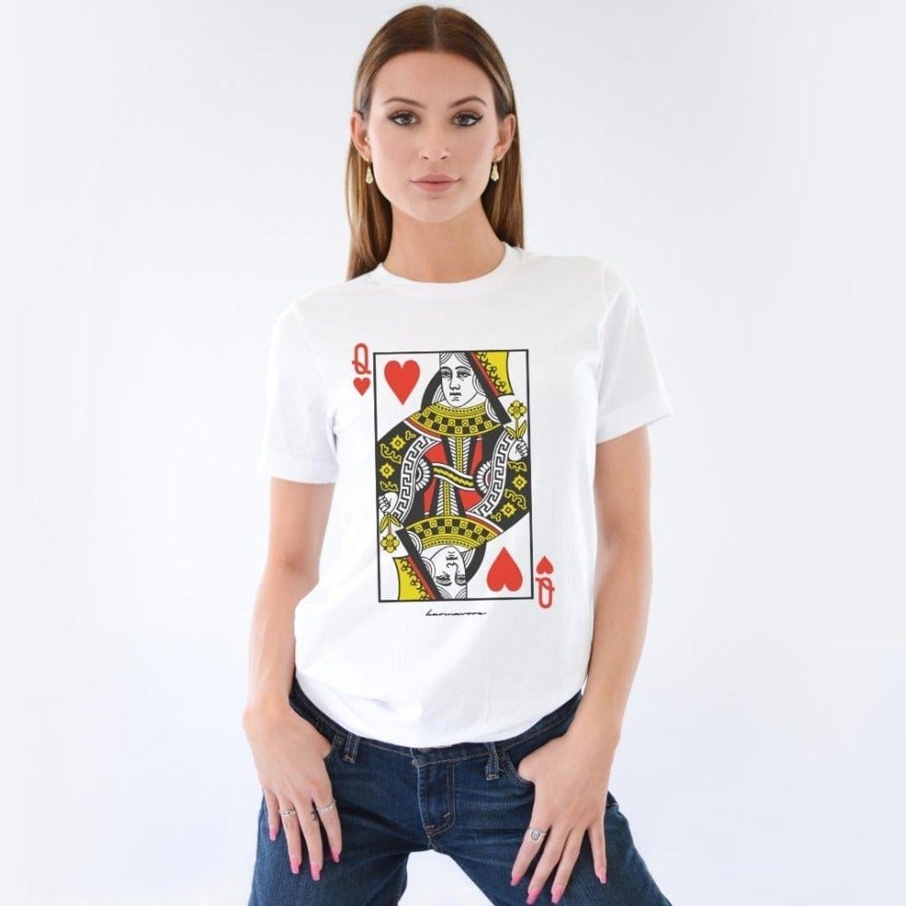 Karmavore Queen Of Hearts Premium Tee White / S