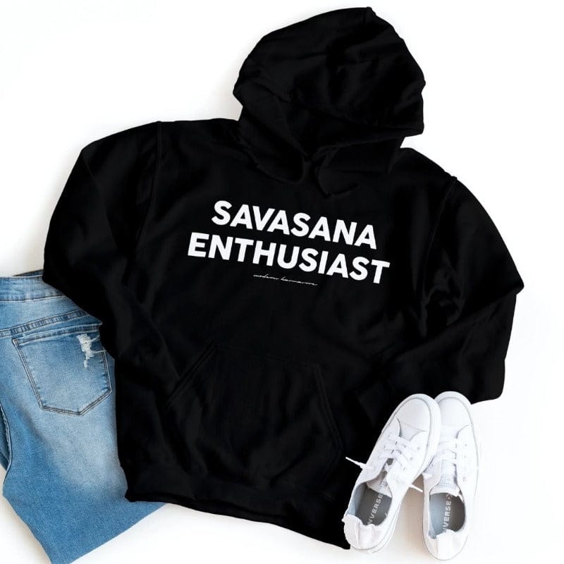Savasana Enthusiast Black Hoodie
