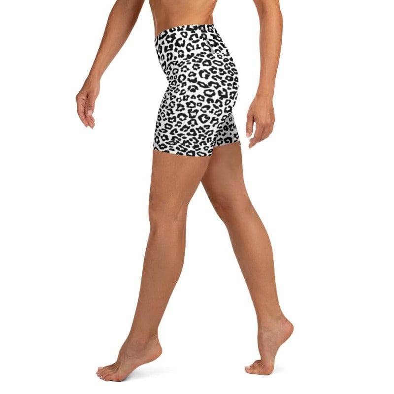 Snow Leopard High Waist Shorts