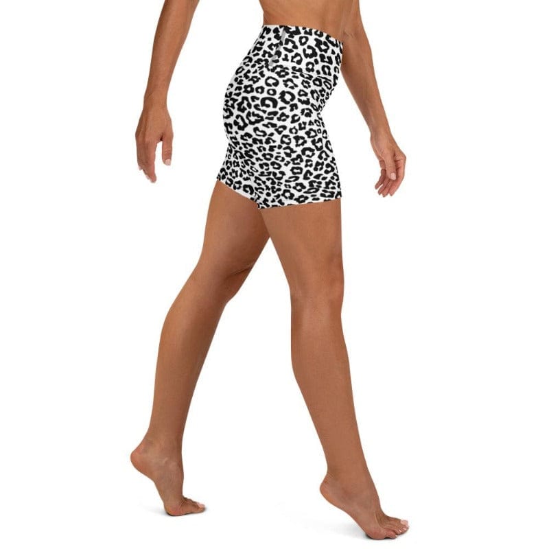 Snow Leopard High Waist Shorts