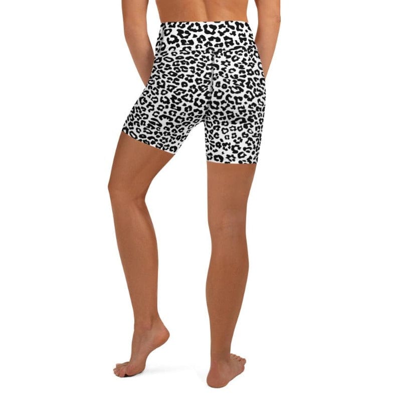 Snow Leopard High Waist Shorts