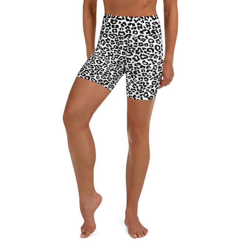 Snow Leopard High Waist Shorts