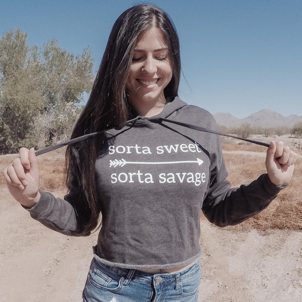 Sorta sweet sorta savage hoodie clearance
