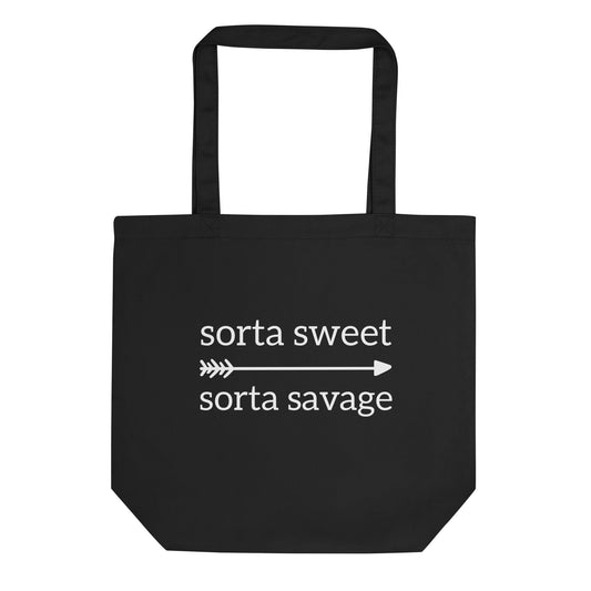 Karmavore Sorta Sweet Sorta Savage Eco Tote Bag Black