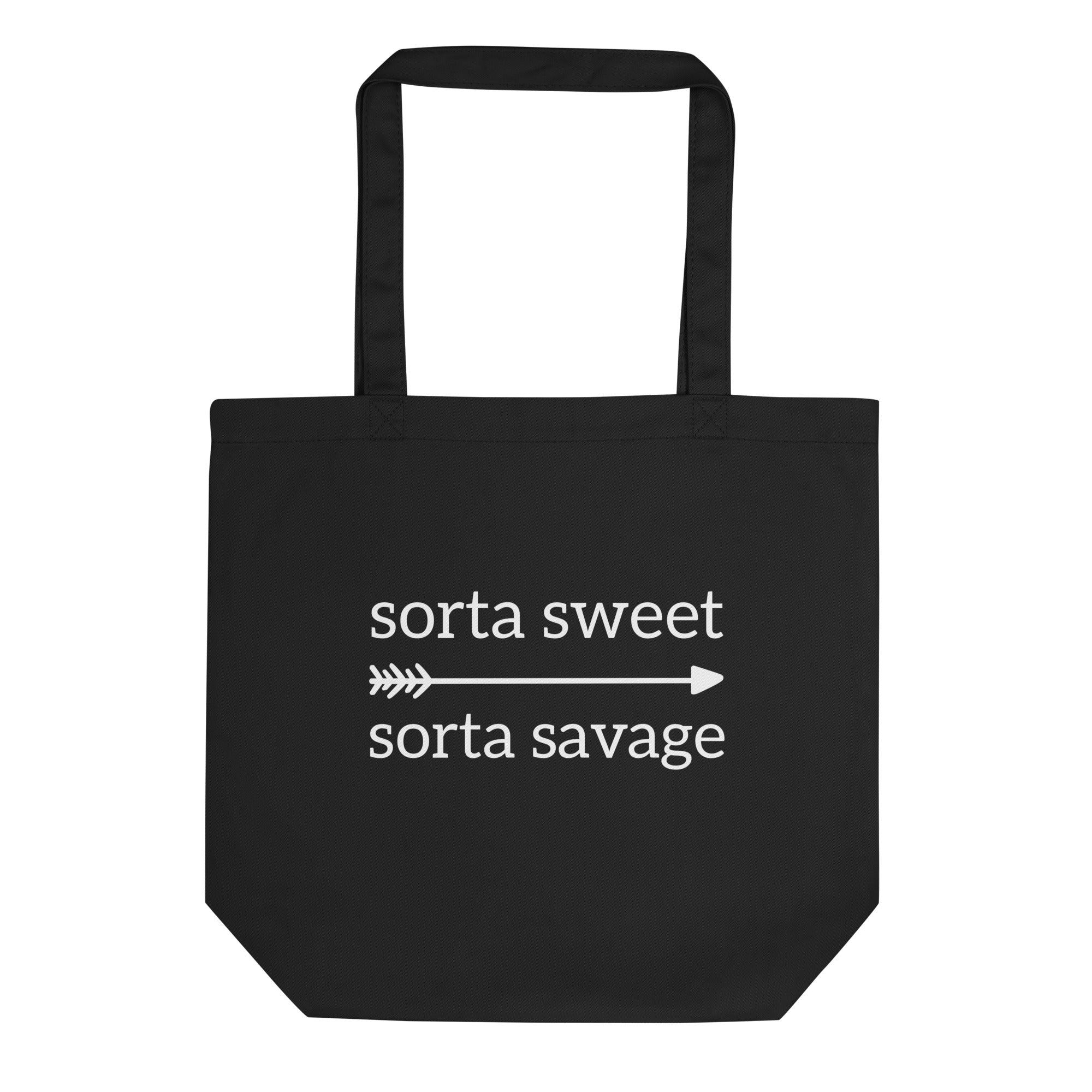 Karmavore Sorta Sweet Sorta Savage Eco Tote Bag Black