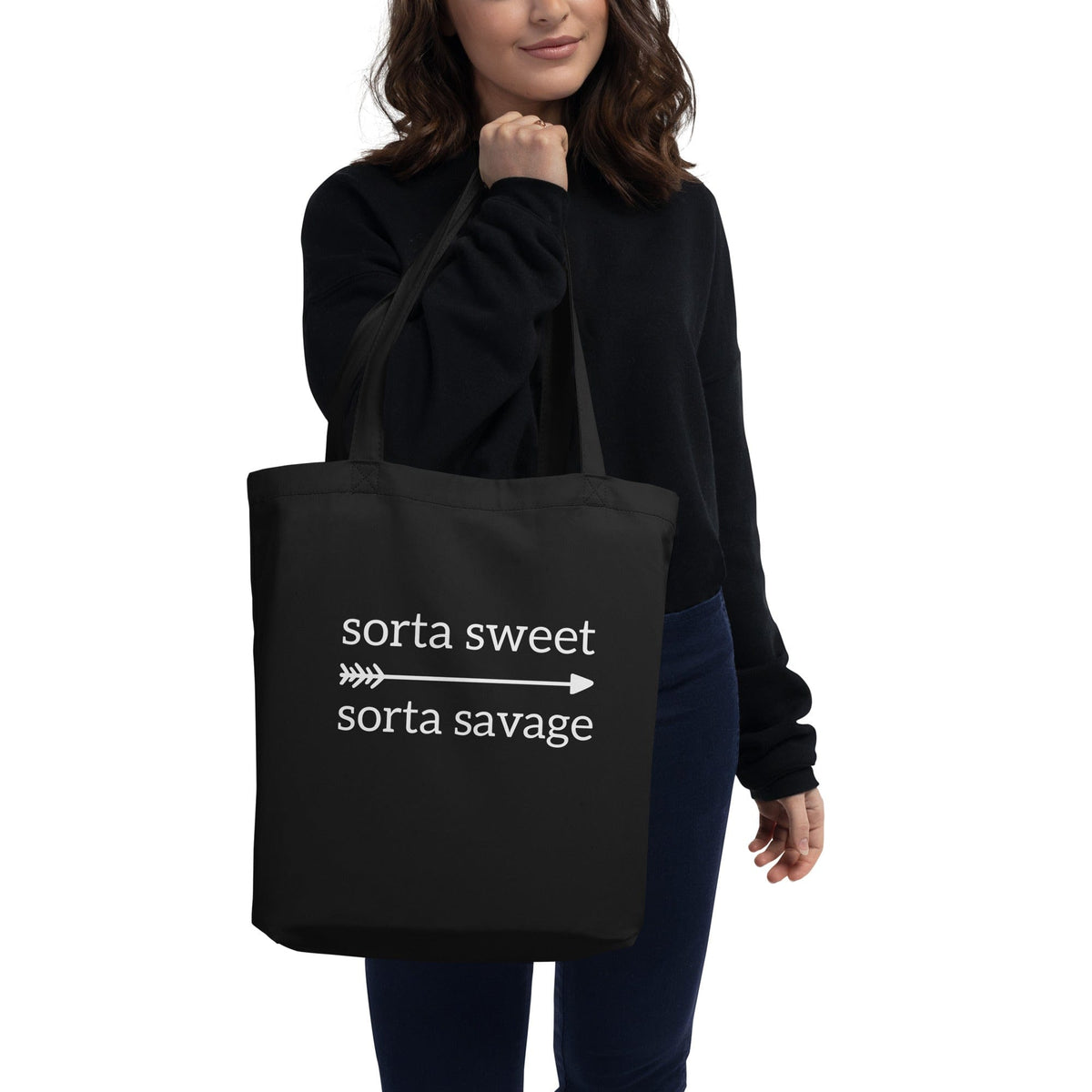 Karmavore Sorta Sweet Sorta Savage Eco Tote Bag Black