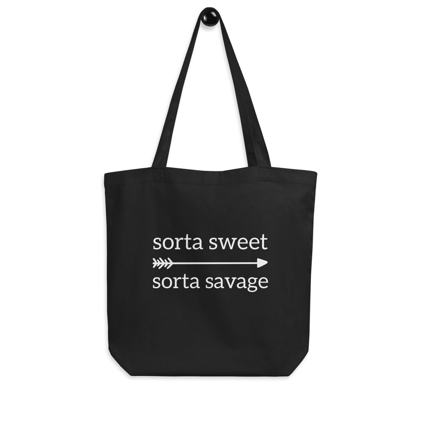 Karmavore Sorta Sweet Sorta Savage Eco Tote Bag Black