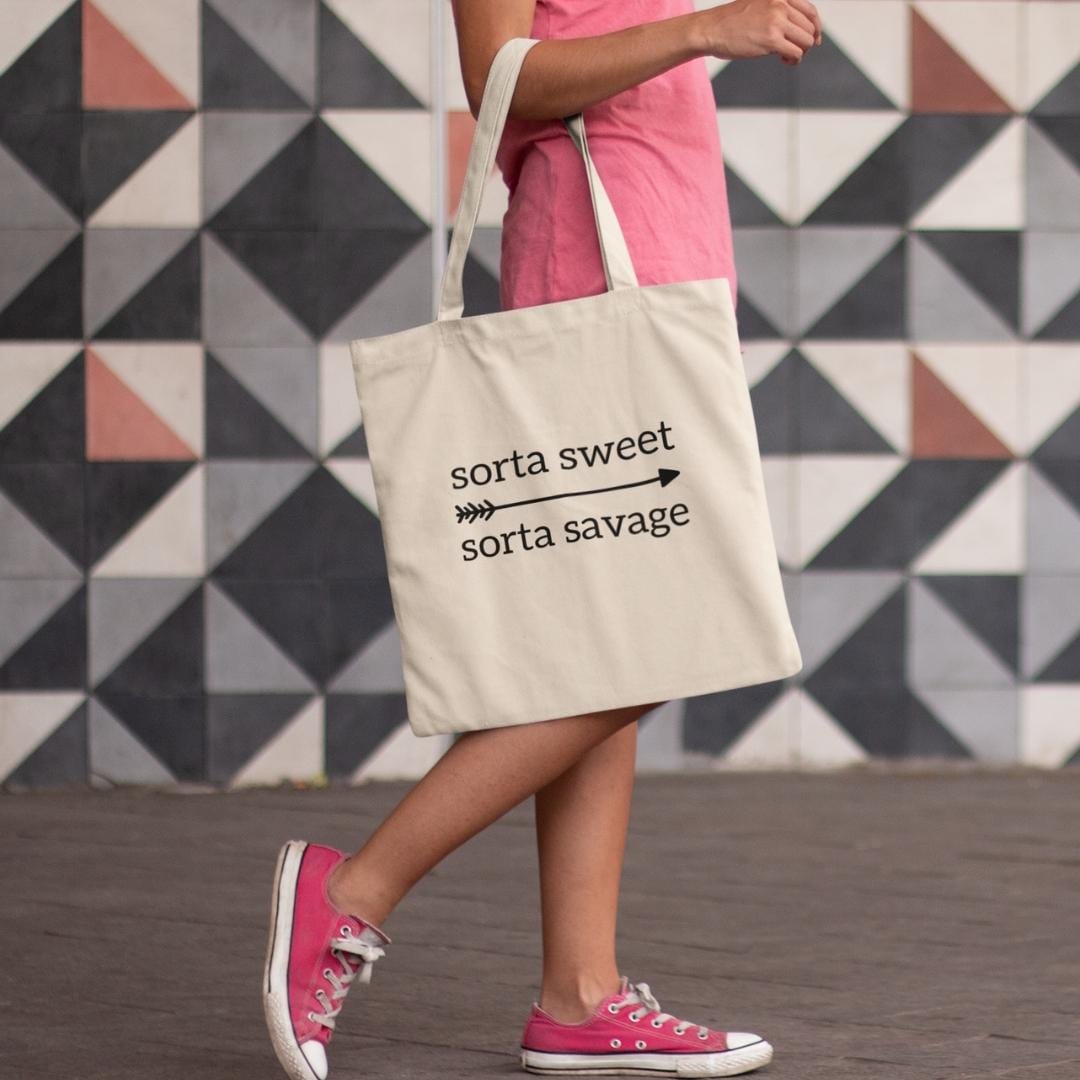 Karmavore Sorta Sweet Sorta Savage Eco Tote Bag Natural