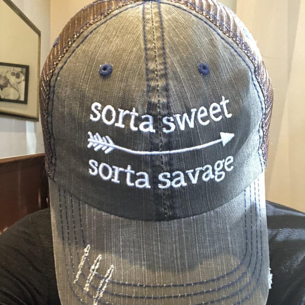Sorta Sweet Sorta Savage Trucker Hat