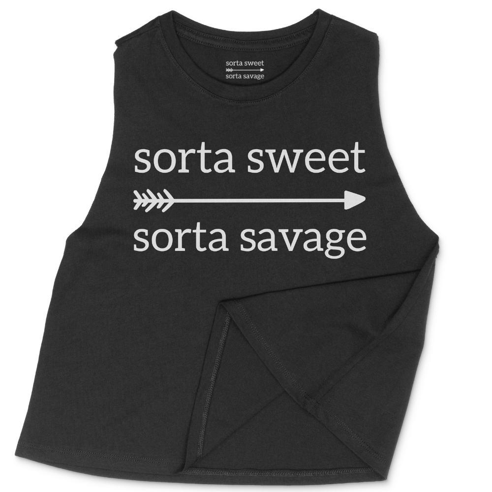 Sorta Sweet Sorta Savage Sorta Sweet Sorta Savage Wanderlust Crop Tank