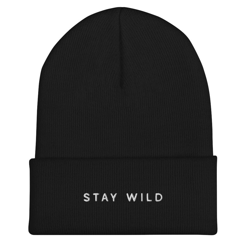 Stay Wild Black Beanie