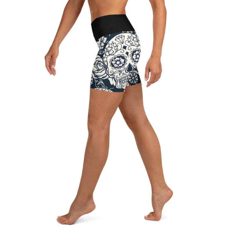 Sugar Skull High Waist Shorts