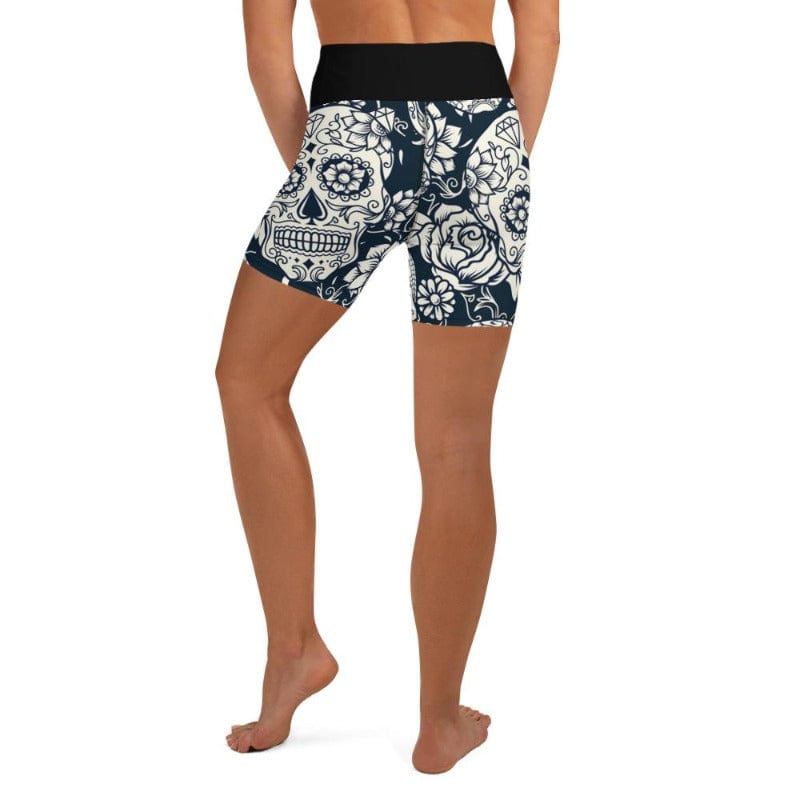 Sugar Skull High Waist Shorts