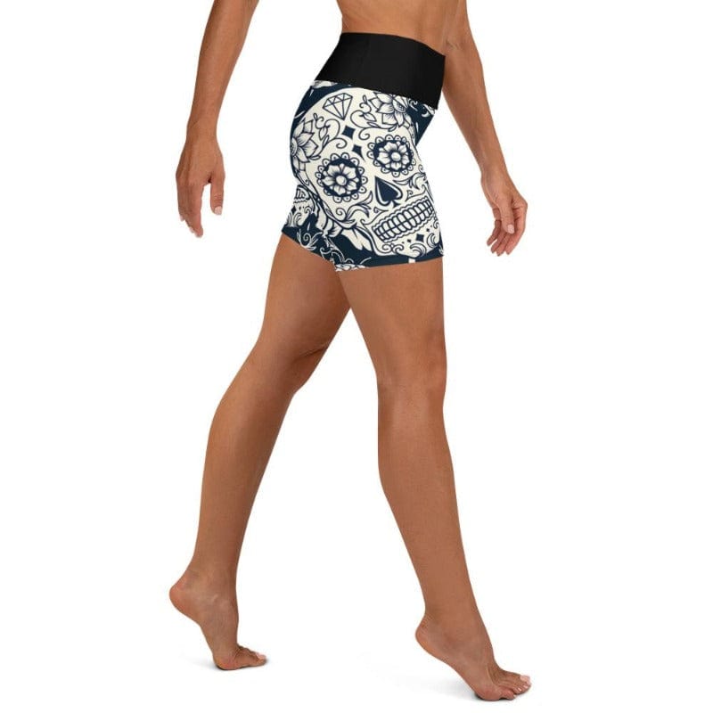 Sugar Skull High Waist Shorts