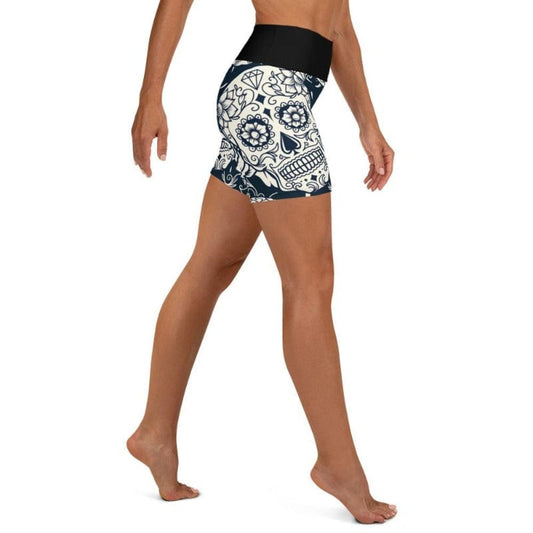 Sugar Skull High Waist Shorts