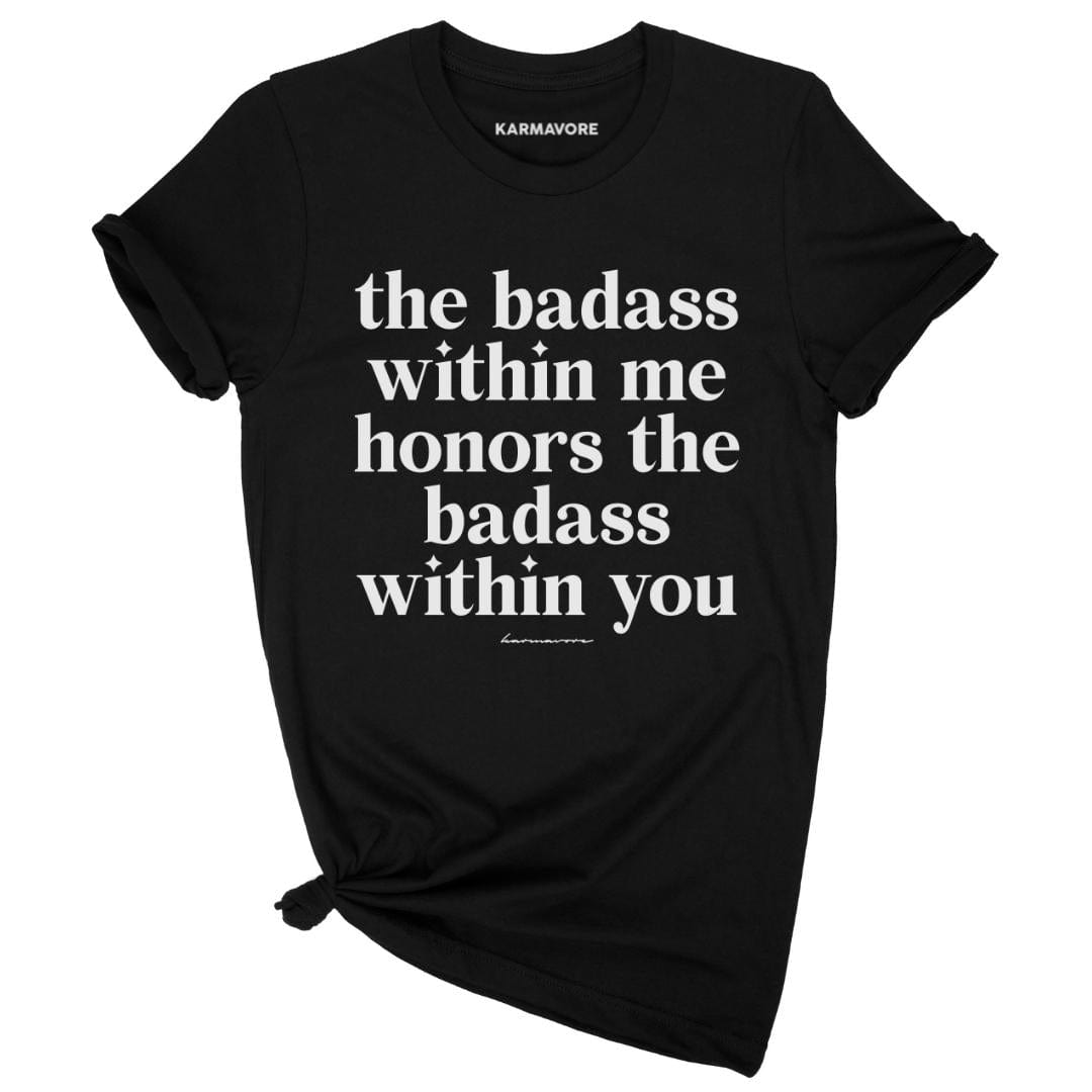 Karmavore The Badass Within Me Premium Black T-Shirt