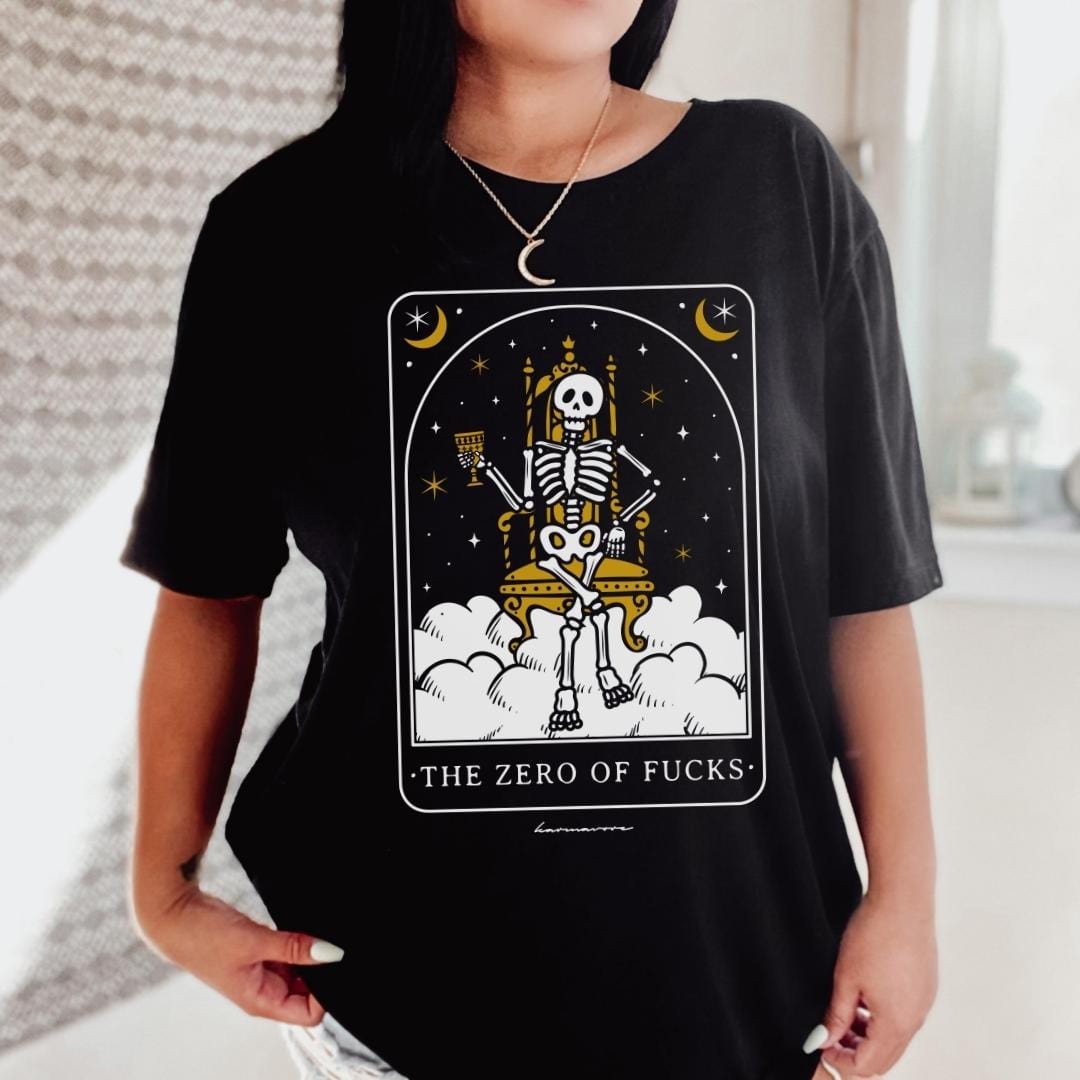 Karmavore The Zero of F*cks Premium Tee Black / S
