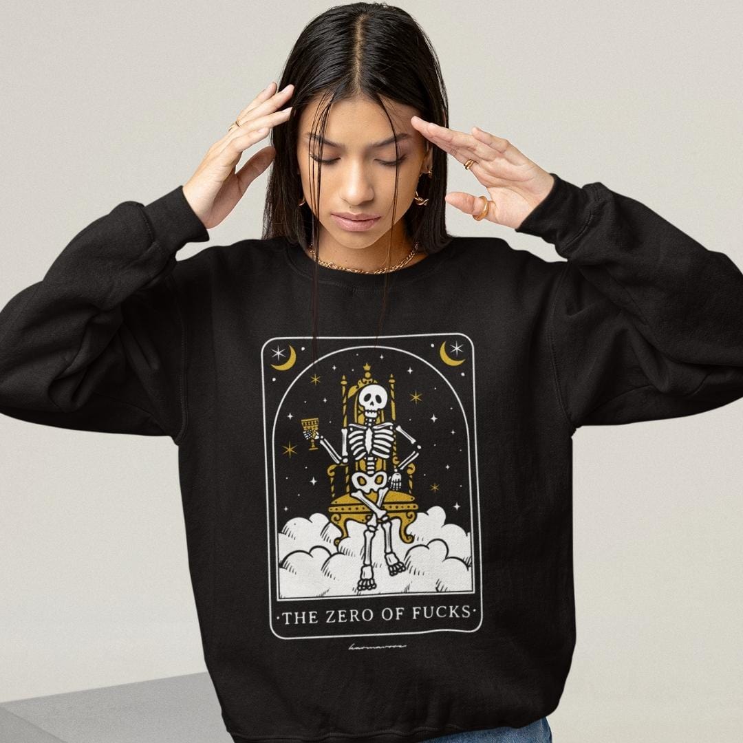 Karmavore The Zero of F*cks Zen Sweatshirt Black / S