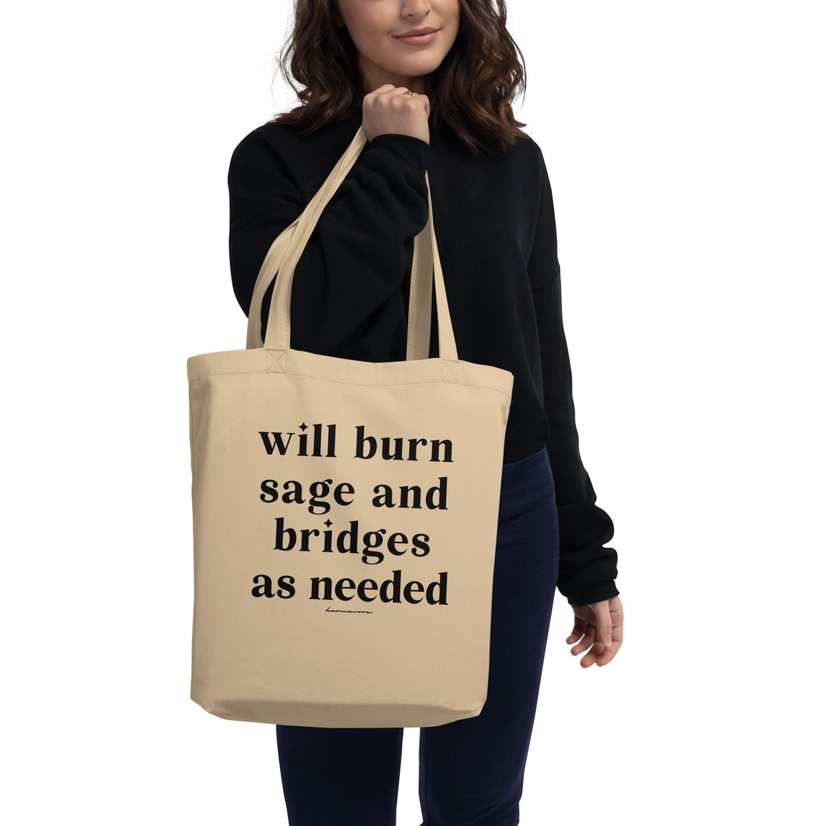 Karmavore Will Burn Sage And Bridges Eco Tote Bag Natural